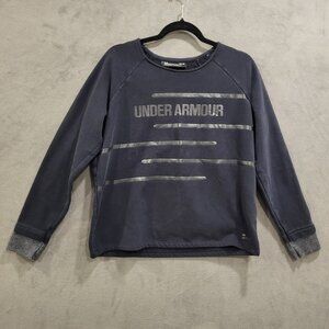 Under Armour Sweatshirt Womens Medium Loose Fit Crewneck Pullover Athleisure Gym